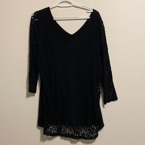 Lane Bryant Lace 3/4 Sleeve Top